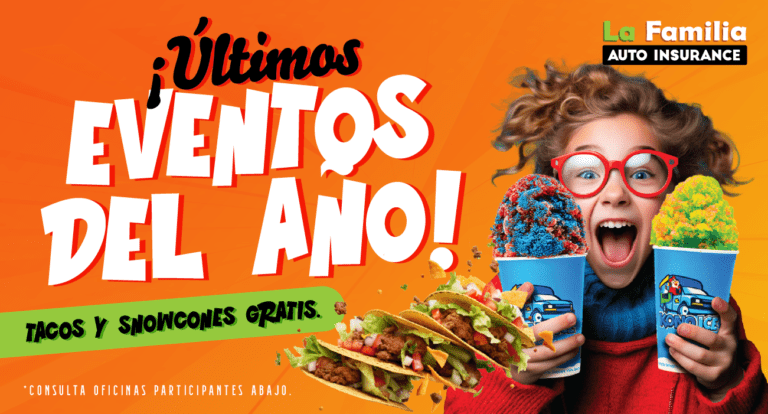 ¡Últimos eventos del año! Tacos y Snowcones GRATIS. *Consulta oficinas participantes abajo.